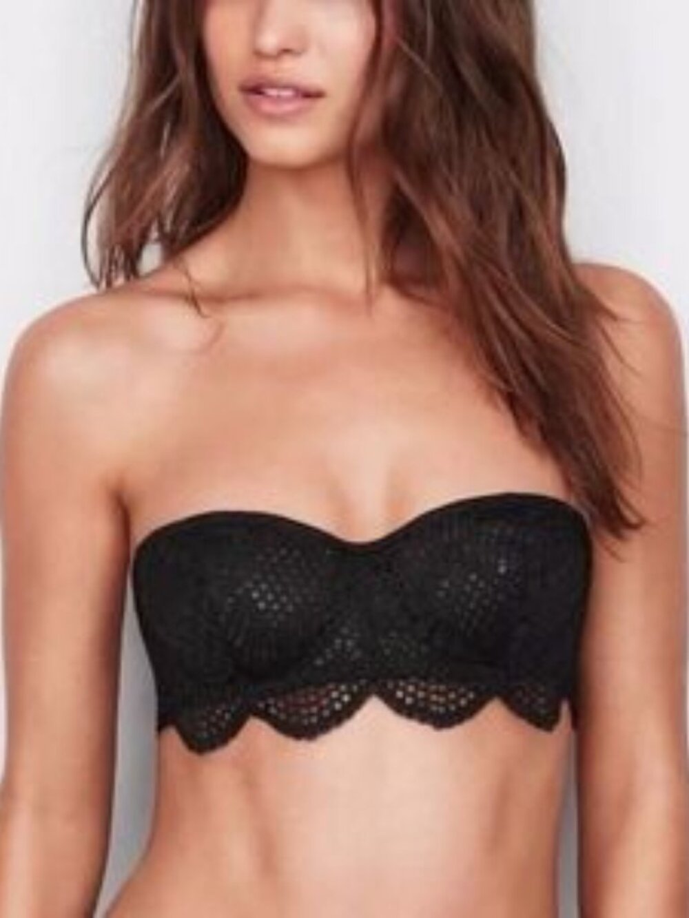 Victoria Secrets Black Lace Strapless Bralette-NWT